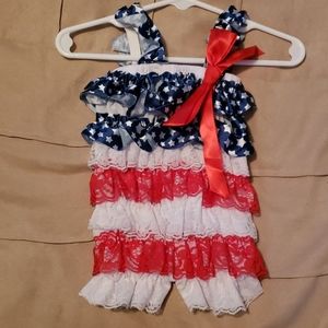 Flag Infant Romper NWOT